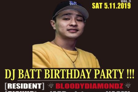 終了9LOUNGE 柏　2019/5/11/sat  “BLACK LIST vol.3” DJ BATT BIRTHDAY PARTY!!!